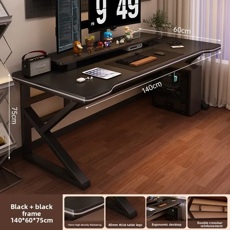 Multi-functional Desk bookshelf integrated desk with hole board bedroom e-sports table desktop computer table