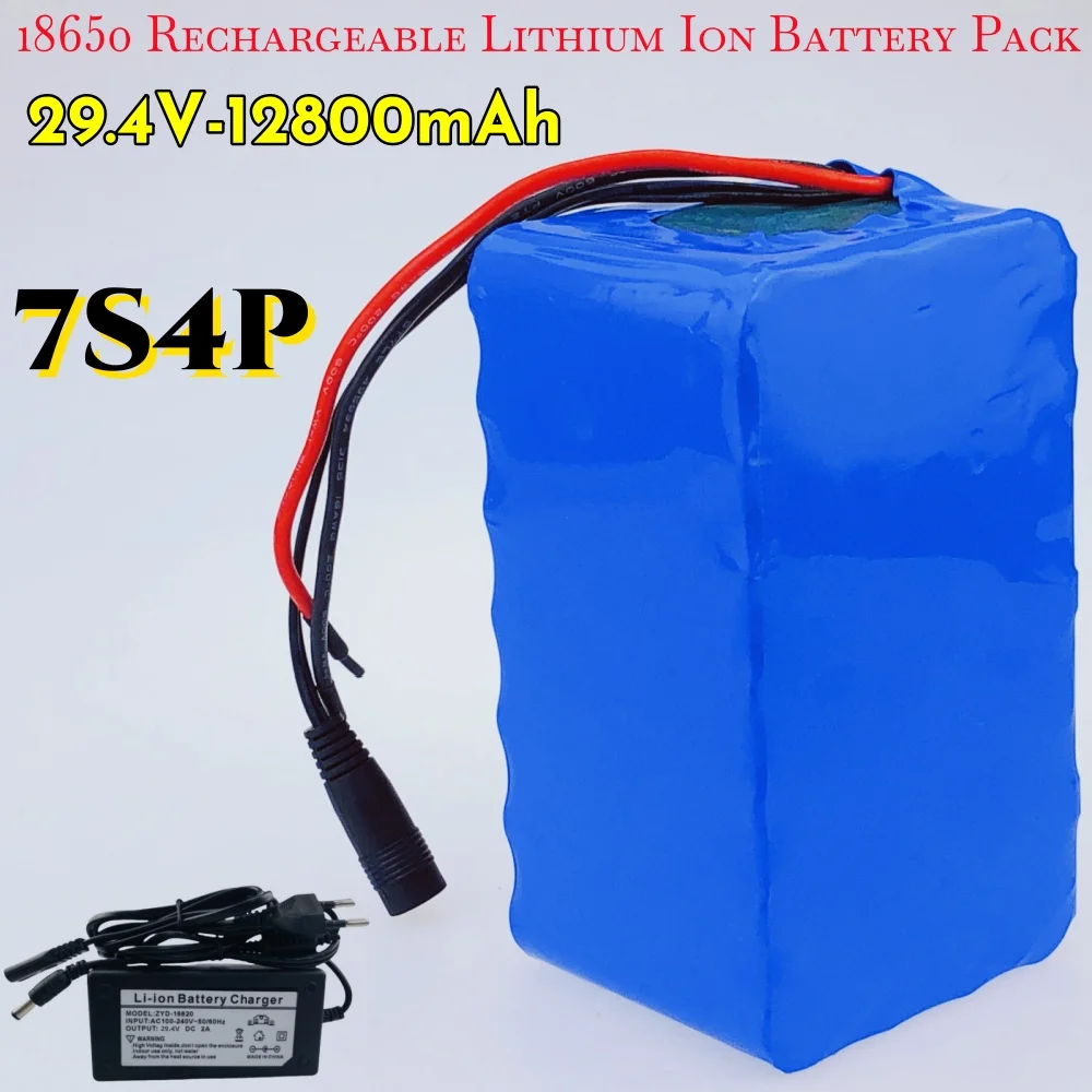 

Rechargeable Lithium-ion Battery Pack for Electric Wheelchairs 24V 29.4V 7S4P 12.8Ah High Capacity Wheelchair Battery