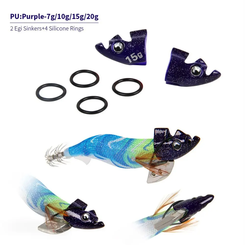 

Jigs Octopus Bait 7g 10g 15g 20g Run Sinker Fishing Bait Tackle Wood Shrimp Weight Sinker Squid Jig Tip