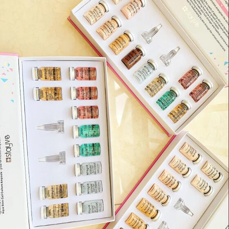 Stayve Aqua BB Cream Glow Principiante Starter Kit Salmone DNA Sbiancamento Siero di acido ialuronico Cura della pelle del viso Bellezza