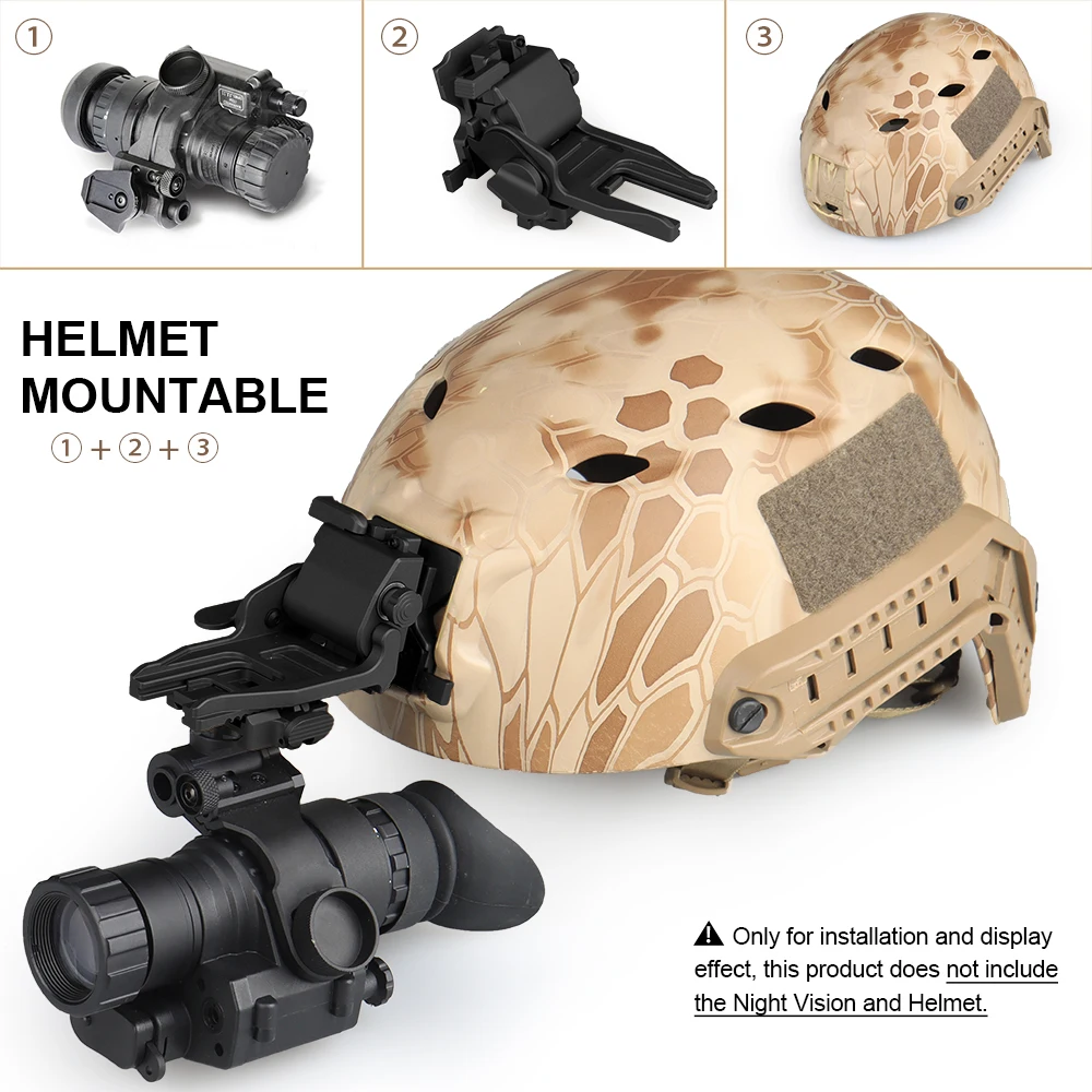 Metal PVS14 Night Vision Goggles Mount NVG J Arms Mount PVS-7 PVS-14 PVS-15 PVS-18 PVS-21 Mounting Helmet Adapter GZ24-0258