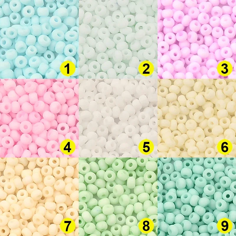 500Pcs 3mm Matte Macaroon Color Glass Seed Beads 8/0 Uniform Round Spacer Beads for DIY Handmade Jewelry Making My Orders Bead