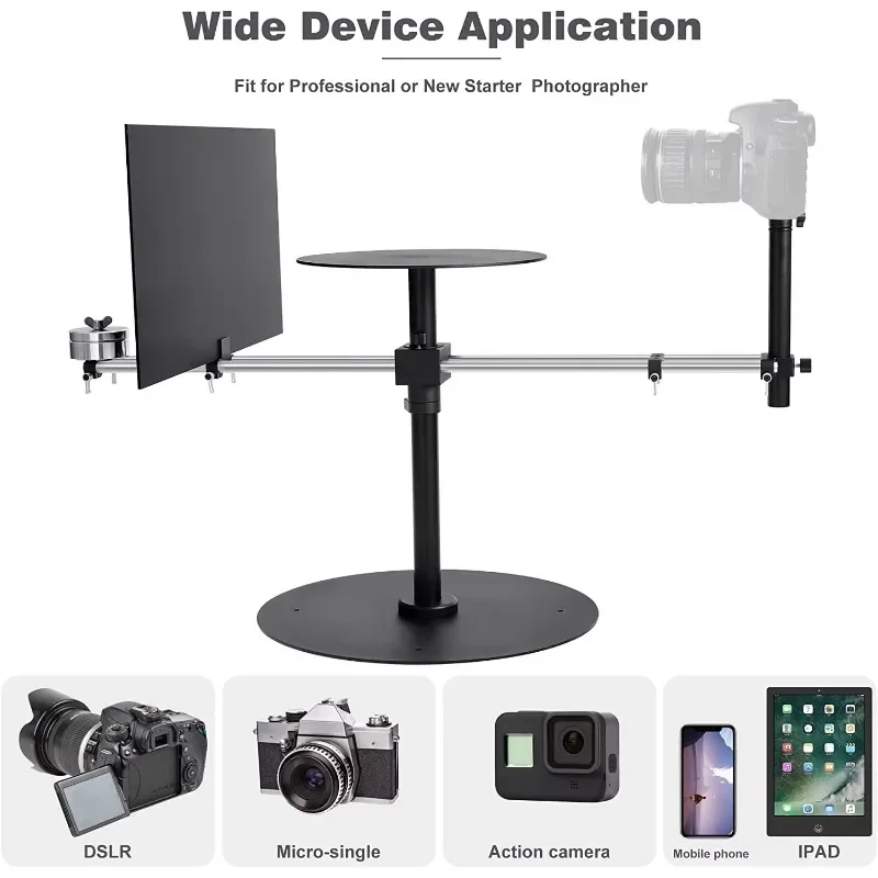 360 Photography Turntable Platform Rotating Display Stand Product 360 Photo Booth Studio Table Shooting Slider