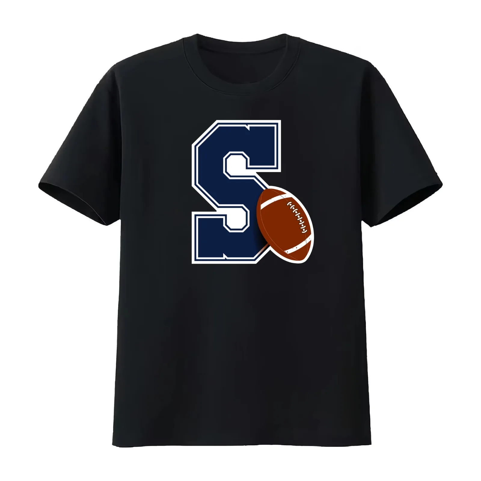 Penn State Football Monogram T-Shirt Summer Casual Cotton Tee Oversized Streetwear Tops Vintage Graphic Print 100% Cotton
