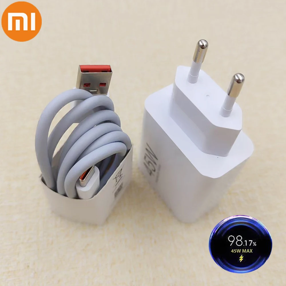 Original Xiaomi 45W Turbo Charger Fast Charge EU Adapter For Mi 10T POCO X3 NFC X4 GT M5S M6 Redmi K