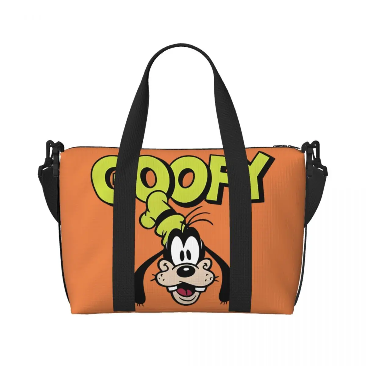 

Пляжная большая сумка Goofy на заказ для женщин, классический мультяшный фильм, большое отделение, пляжные дорожные сумки для спортзала
