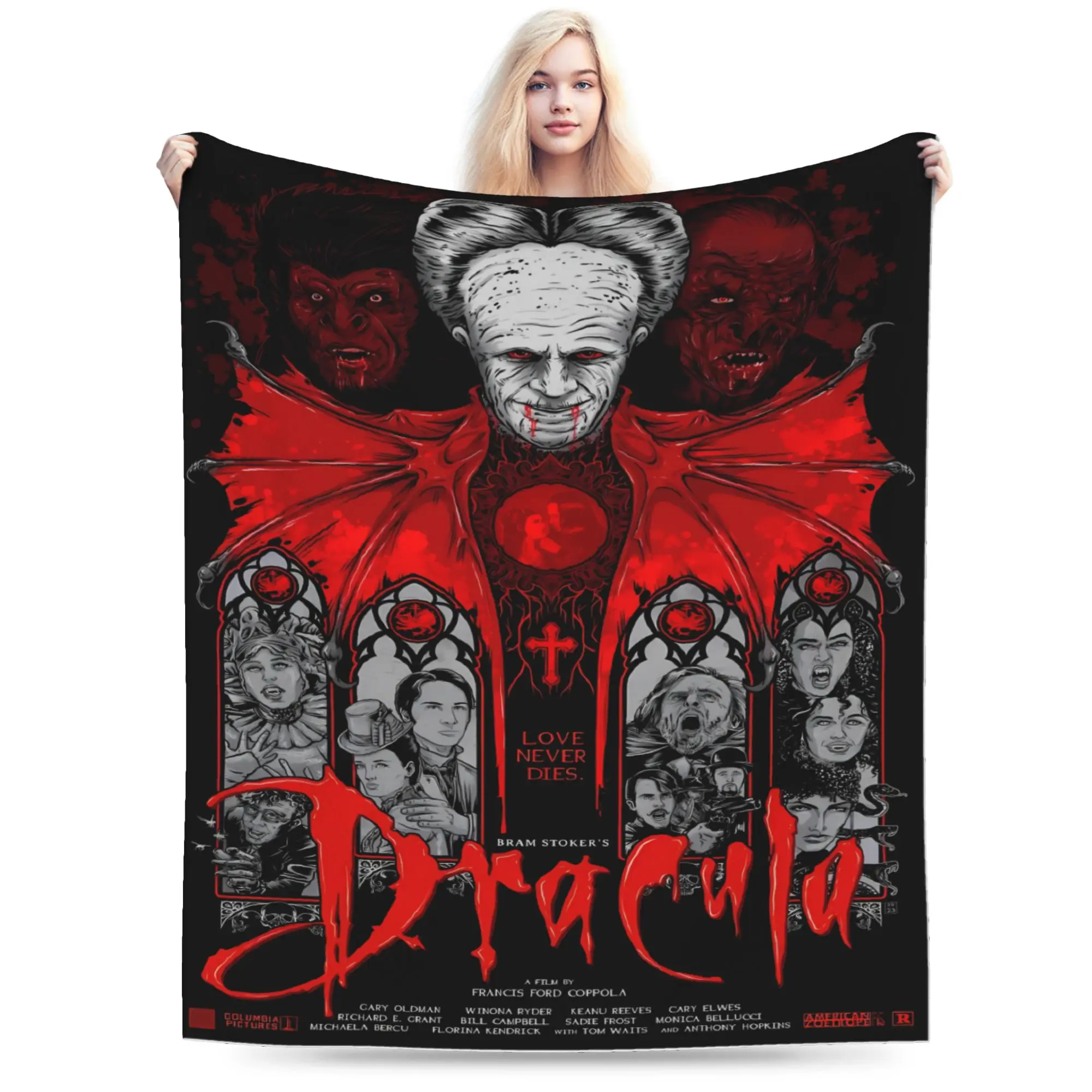 Bram Stoker's Dracula  Super Warm Blanket  Camping Plush Throw Blanket Graphic Bedroom Flannel Bedspread Sofa Bed Cover