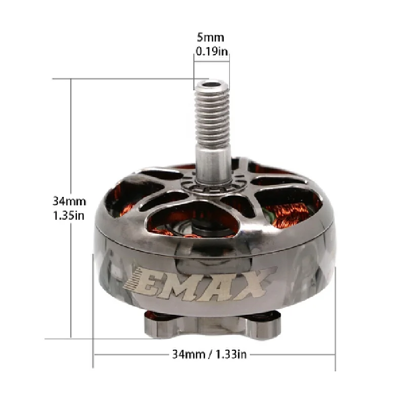 محرك بدون فرش لسباقات الطائرات بدون طيار ، سلسلة Emax eecii ، Eco Ii ، 6s ، 1300kv ، 7 "، قطع تصنعها بنفسك ، 4 من كل قطعة