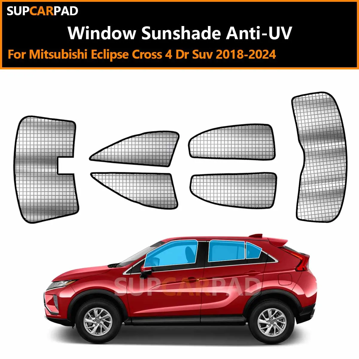 

For Mitsubishi Eclipse Cross 4 Dr Suv 2018-2024 Custom Car Window Sunshade Anti-UV Car Sun Window Visors Sunshade Covers Accesso