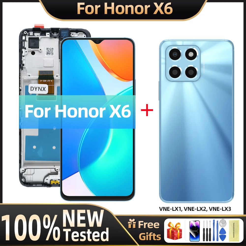 6.5\'\'AAA+Quality For Huawei Honor X6 LCD Display Touch Screen Digitizer Assembly For Honorx6 VNE-LX1 VNE-LX2 VNE-LX3 LCD Frame