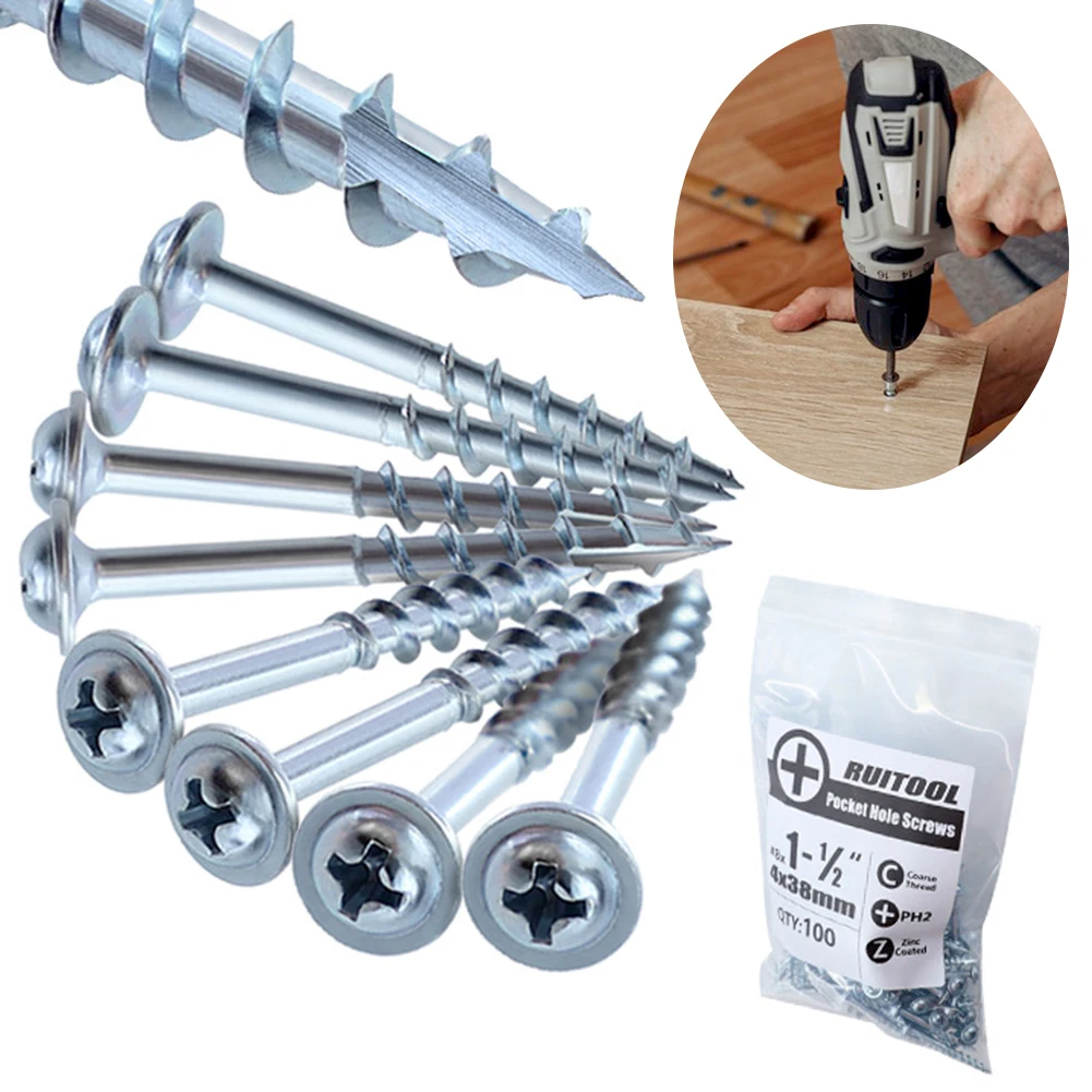 Woodworking Antirust Oblique Hole Self Tapping Screws Superior Joint Strength For Woodworking