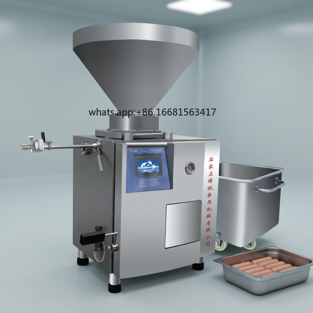 Factory Direct SalesYIBORUI ZG9000 Vacuum Vane Quantified Filler Electric 304 Stainless Steel Meat Sausage Stuffer 380V Three Ph