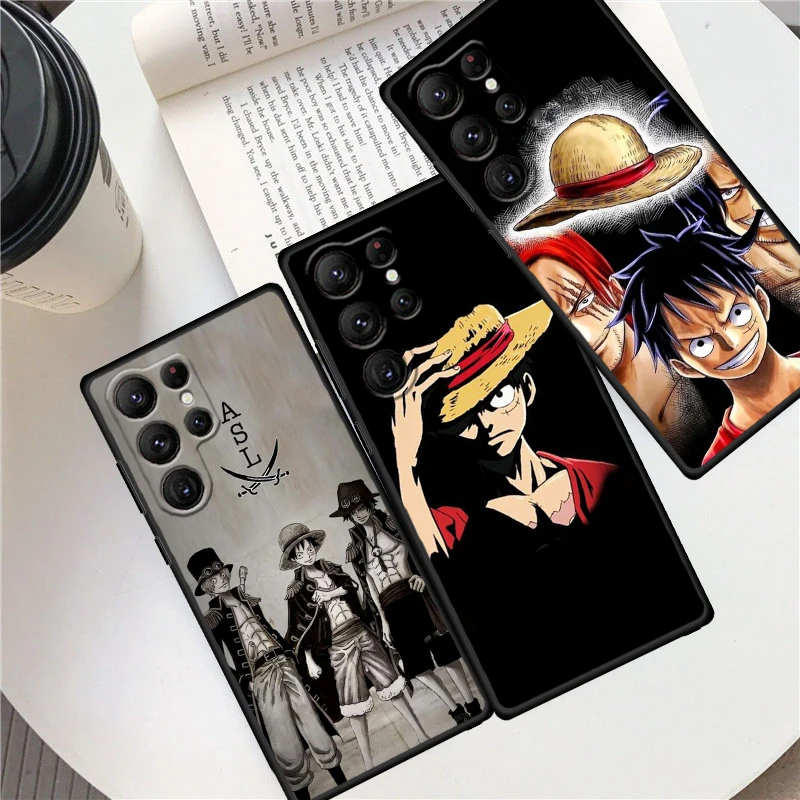 Cartoon Ones P-Piece Art For Samsung Galaxy S23 S22 S21 S20 FE S10 S9 S10E S8 Plus Ultra Lite 5G Black Phone Case