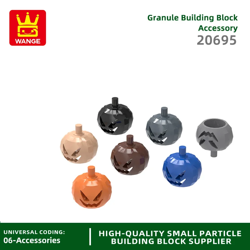 WANGE 57 unids/lote 20695pb01 Jack-o'-lantern cabeza de calabaza Color Moc hebilla accesorios compatibles ladrillos DIY juguete para niños construcción