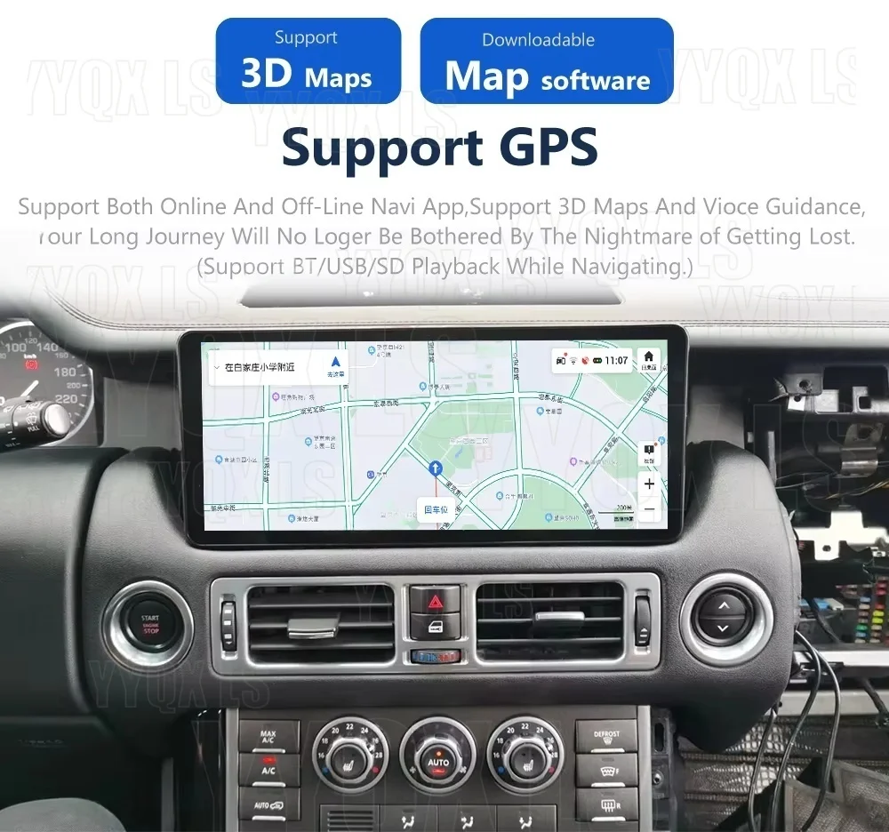 

Для Land Rover Range Rover V8 L322 2005-2012: Автомобильный мультимедийный видеоплеер с GPS-навигацией, Android Auto и CarPlay, головное устройство