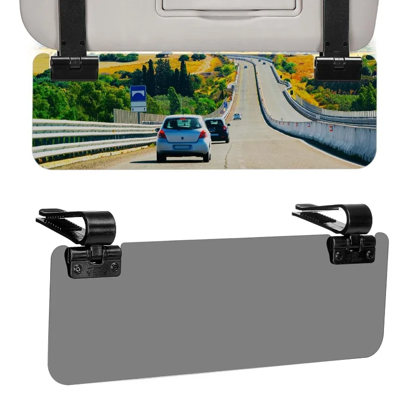Universal Car Sun Visor Extender, Adjustable Anti-Glare Sunshade Extension Panel with Dual Clips, Fits Most Cars, Trucks & SUVs