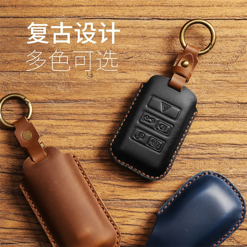 Car Key Case Holder Keychain For Land Rover Range Rover Discovery 5 Sport 2018 2019 For Jaguar XEL E-PACE 2019 Accessories