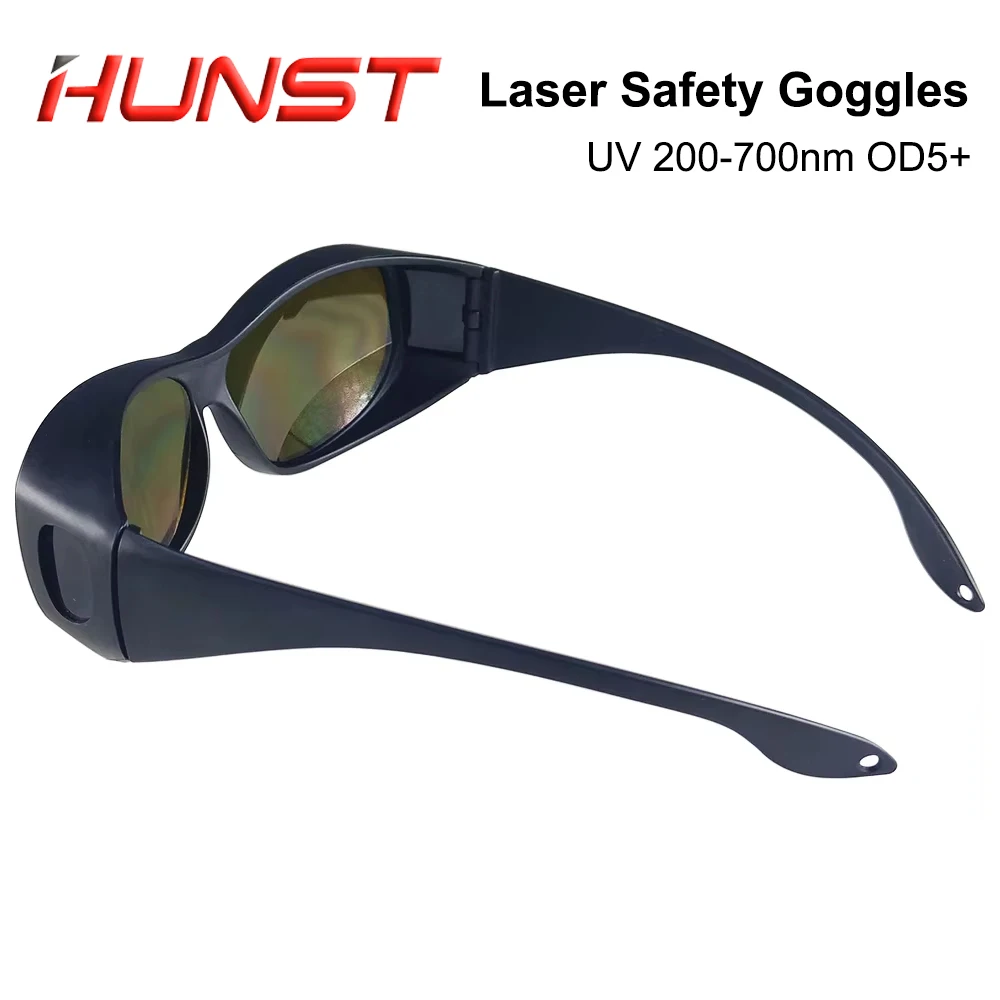 HUNST OD5+ Professional Laser Safety Goggles for 355nm 450nm 520nm 532nm 650nm UV,Green,Blue, Red Laser Eye Protective Goggles