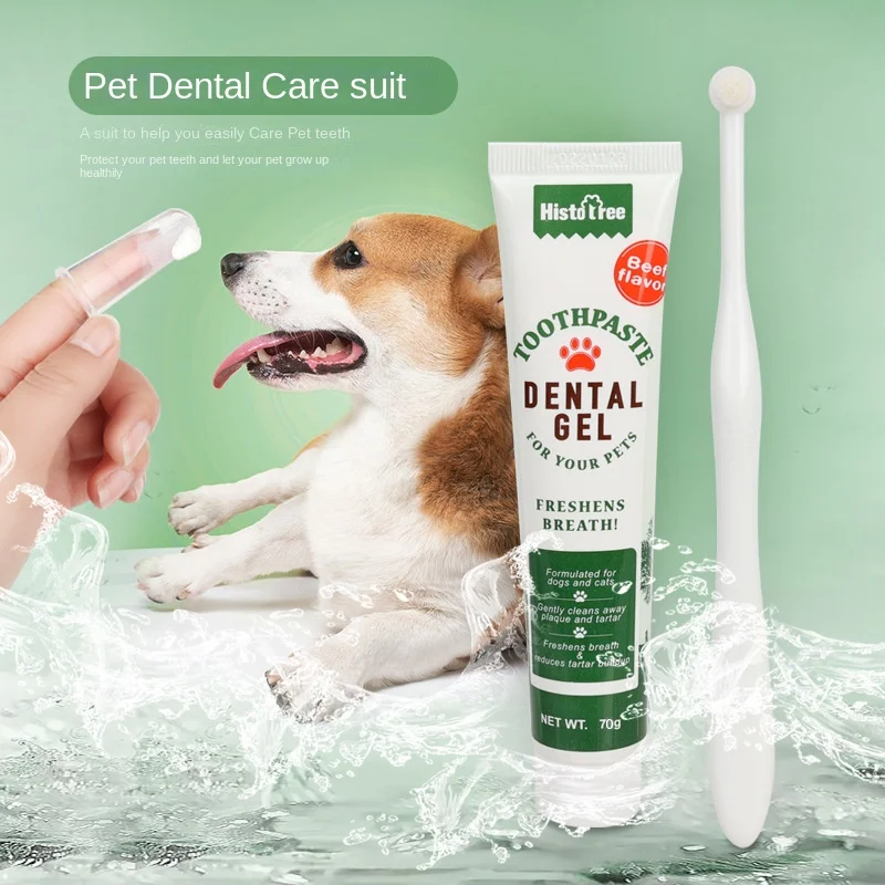 Pet Toothpaste Toothbrush Set Cat Toothbrush Cat Dog Finger Set Dog Toothbrush Oral Cleaning Pet Supplies