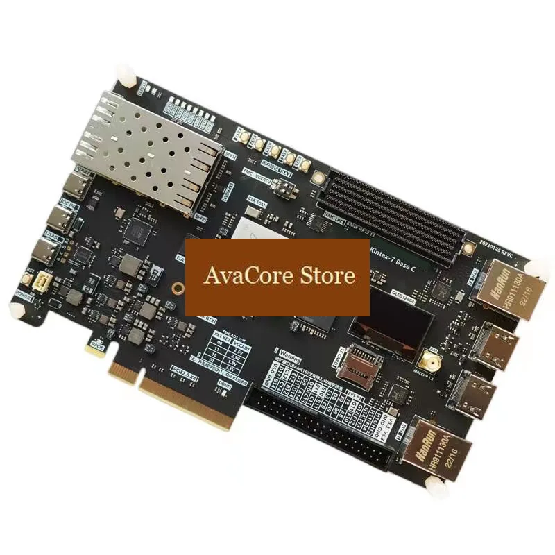 AvaCoreKintex 7 Development Board, FPGA Evaluation Platform with PCIE, Gigabit LAN, 10G SFP+ and FMC LPC,for Electronic Design R