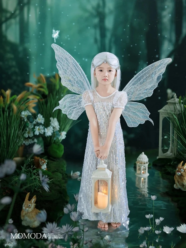 children's-photoaphy-studio-photo-props-white-wings-ba-decorations-costume-fairy-gifts-thousand-trees