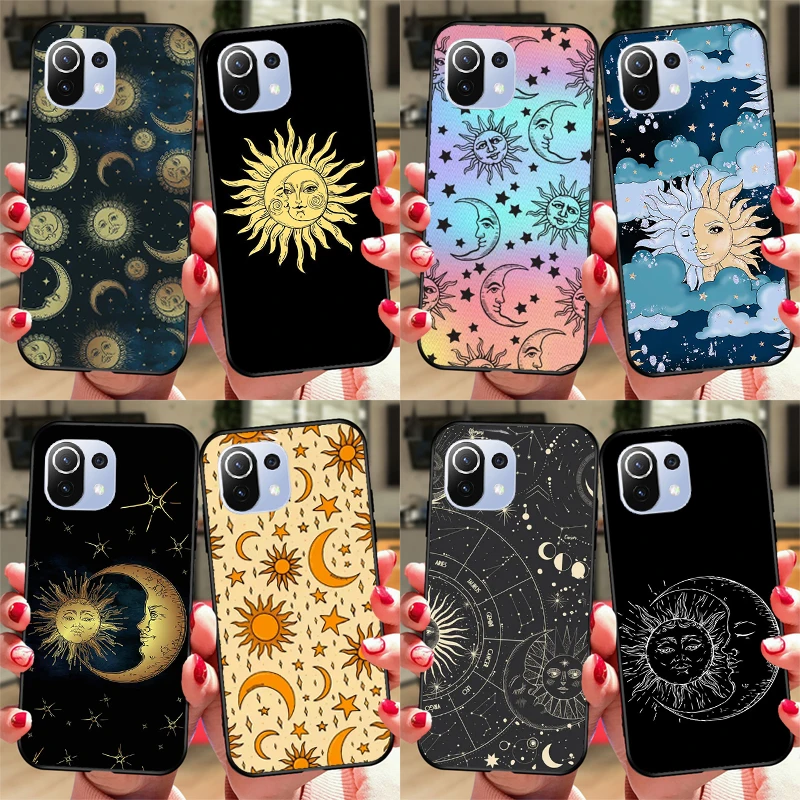 Sun Moons Star Astrological Celestial Case For POCO F5 X3 X5 Pro F3 F4 X4 GT M5s C40 Cover For Xiaomi 13 11T 12T Pro 12 Lite 12X