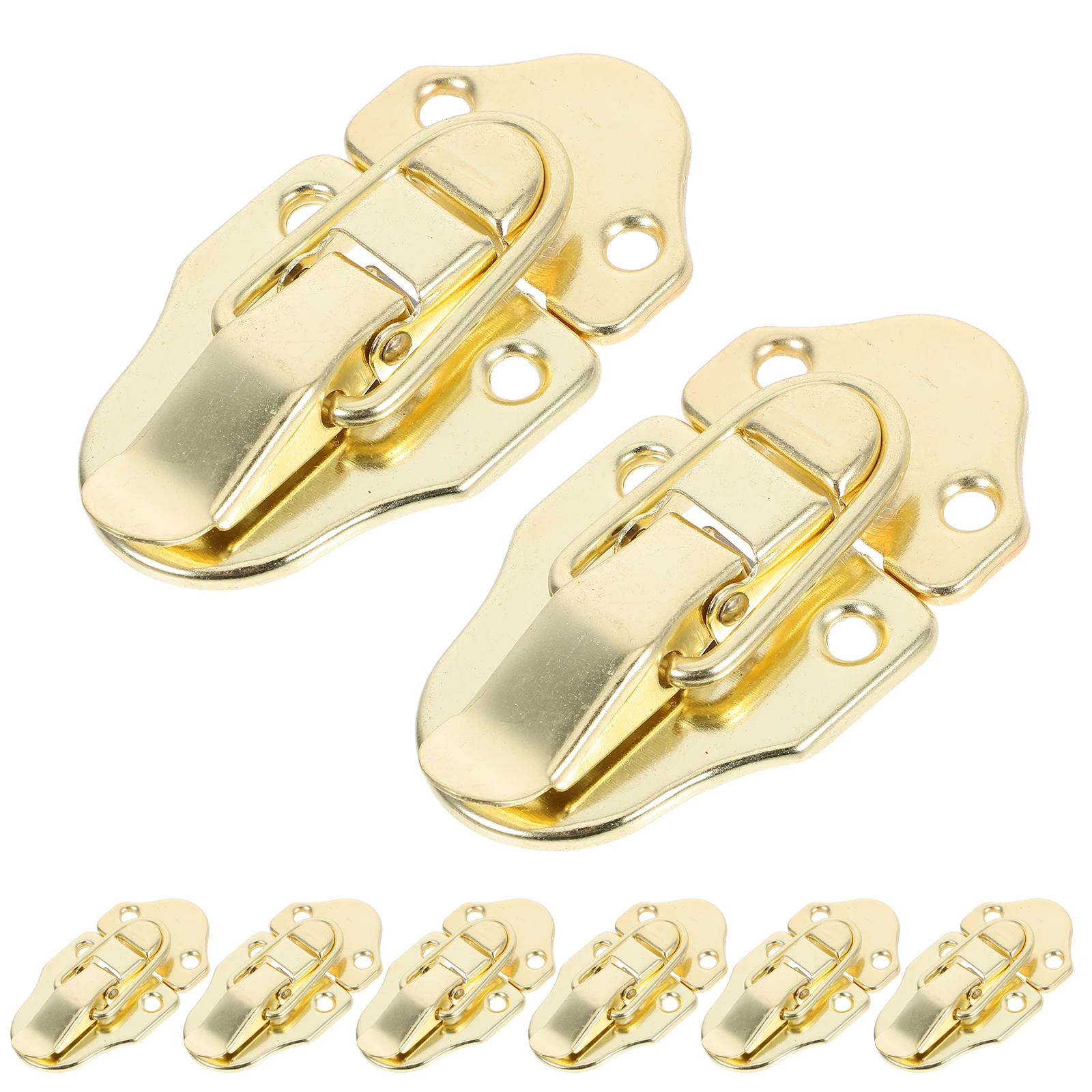 6pcs Vintage Wood Box Latch Retro Metal Toggle Hasp Catch For Jewelry Chests Toolboxes Cabinet Hardware Buckle Hook Lock Spring