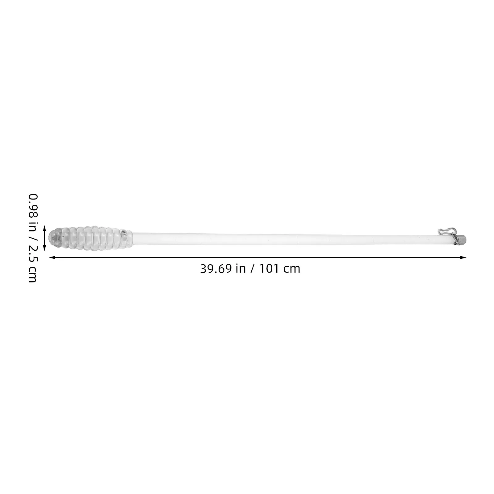 20 Inch Acrylic Drapery Pull Rod Curtain Pull Wand Smooth Tilt Window Shade Replacement Rod Modern Curtain Rods