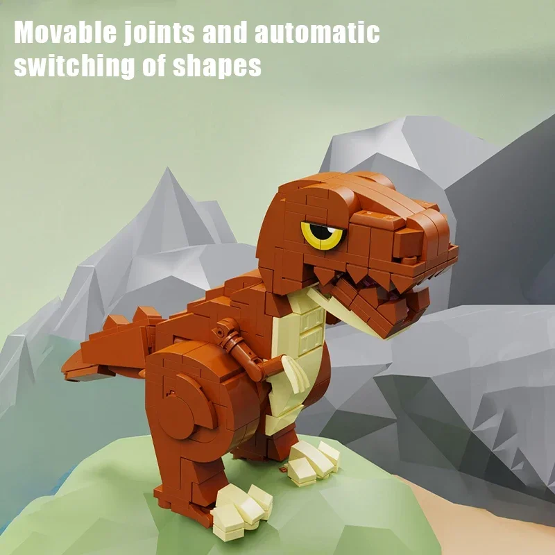 6 Types Jurassic MOC Dinosaur World Tyrannosaurus Rex, Pterodactylosaurus Building Blocks Assembly Bricks Toys Gift for Kids