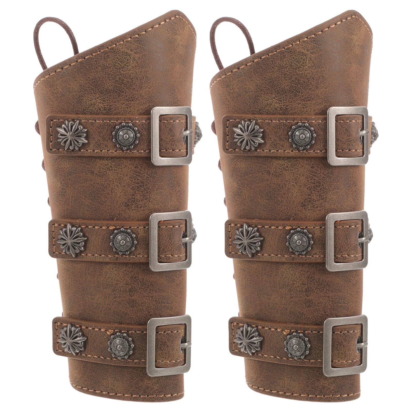 

1 Pair Retro Wristband Medieval Style Arm Guard For Halloween Cosplay Party Accessory Costume Bracer Riding Gear Mens