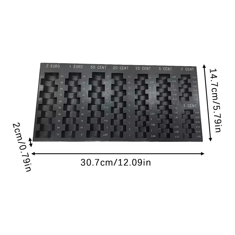 1pcs New Convenient Black European Storage Box Universal Plastic Coin Organiser Tray Gifts Coin Dispenser Pocket Organiser Box