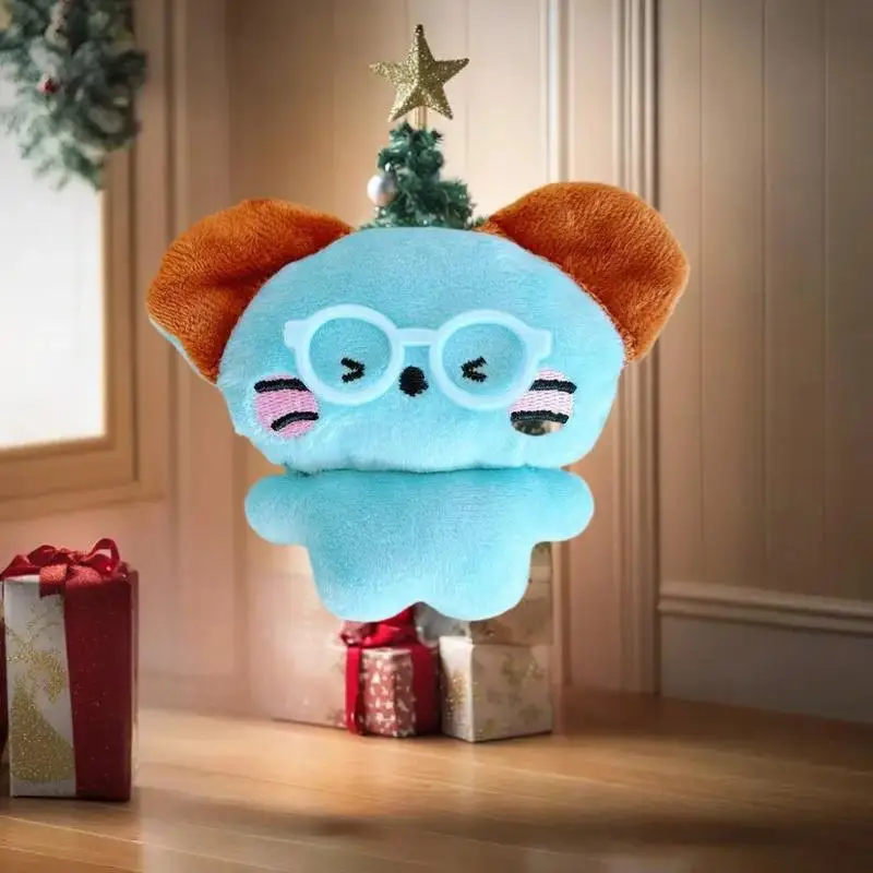 귀여운 만화 창의적인 쥐 플러시 키체인 카와이 인형 장난감 장식용 백팩 펜던트 장식 액세서리 선물