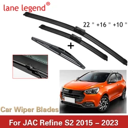 Car Wiper Front & Rear Wiper Blades Set For JAC Refine S2 2015 - 2023 Windshield Windscreen Window Rain Brushes 22