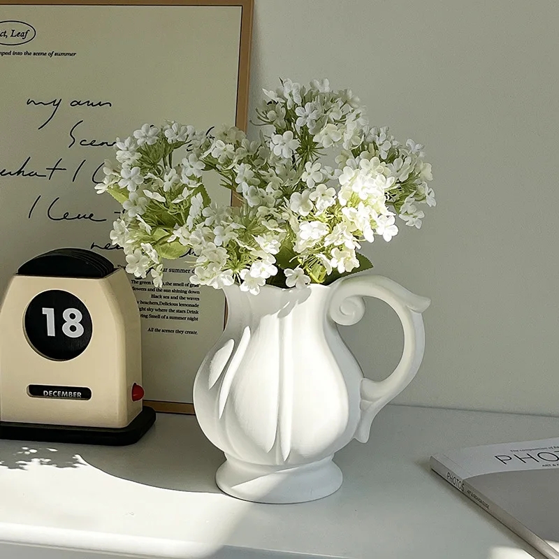 Ceramic Vase Ornament Living Room Flower Arrangement Simulation Tulip Small Daisy Home Decoration Vase