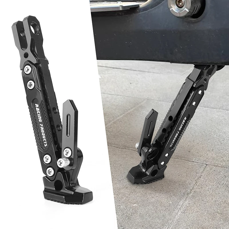 Universial Motorcycle Parking Kick Stand Cnc Aluminum Adjustable For Kymco Downtown 300i Nmax 155 Kick Scooter Freestyle Aprilia