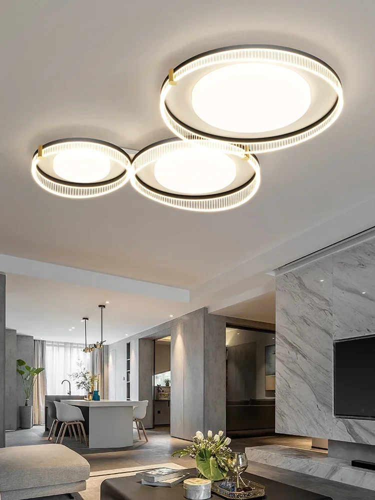 

Bedroom Lamp Led Chandelier Lights For Living Room Kitchen Lamp Indoor Lighting Decor Circles Square Acrylic Lamp Lustre Fixture