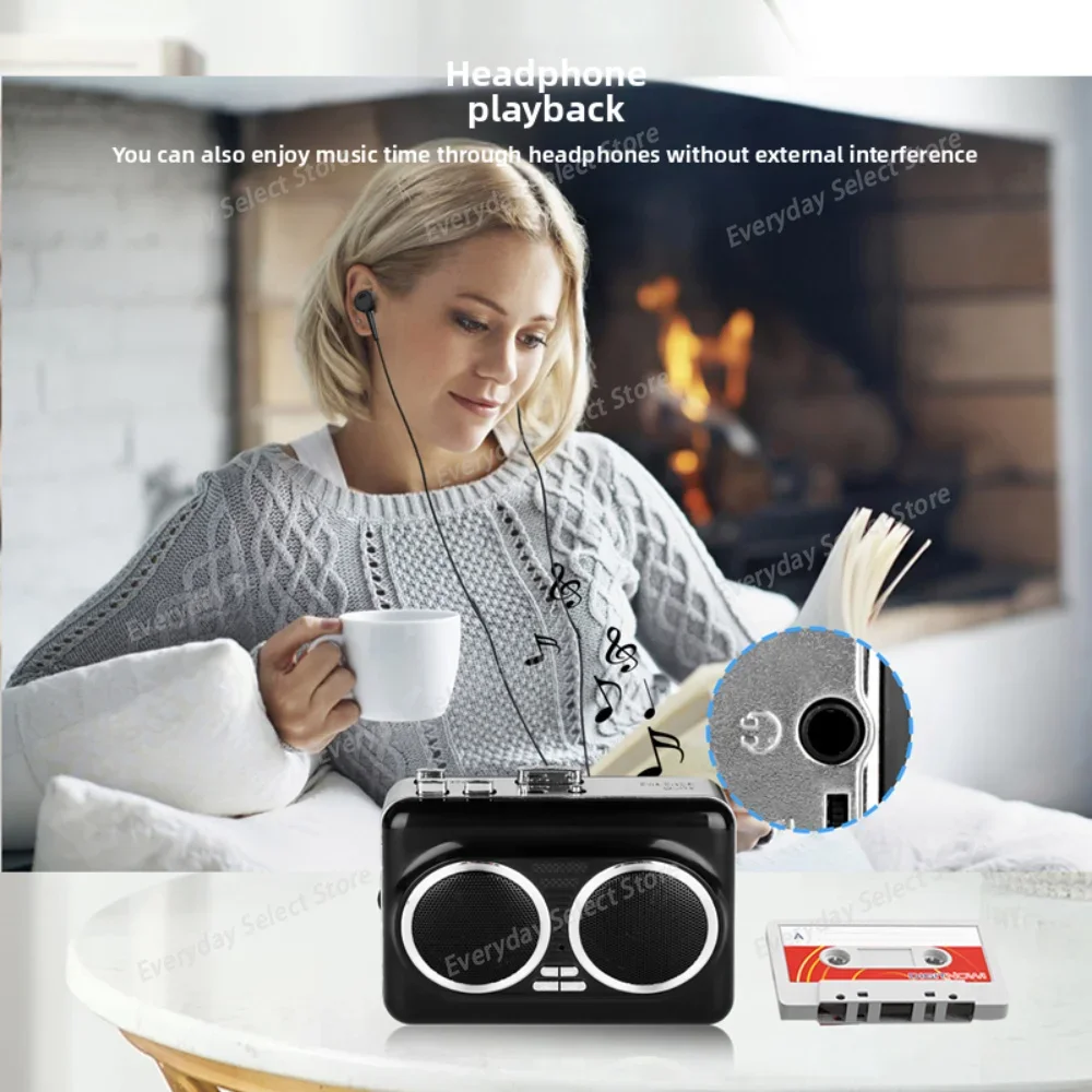 USB Cassette Player Music Audio Capture Cassette Player Tape to MP3 Converter into PC With Dual Speaker For usb Flash Dish