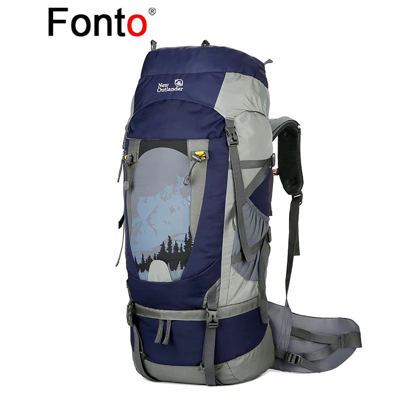 Fonto 80L Large Outdoor Camping backpack Sports Hiking Bag Waterproof Nylon Bags Travel Climbing backpack