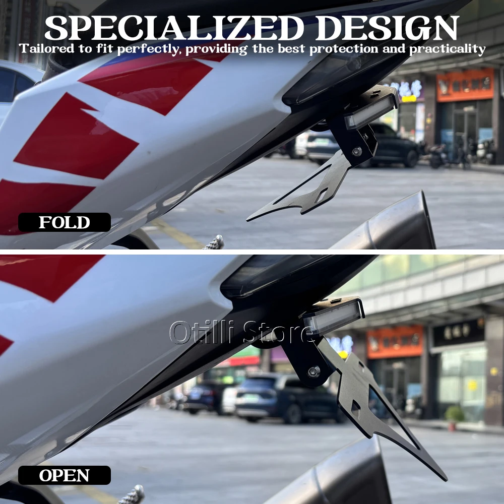 

Motorcycle License Plate Holder LED Light For Honda CBR1000RR CBR1000RR-R CBR 1000 RR RR-R Tail Tidy Fender Eliminator 2020-2025