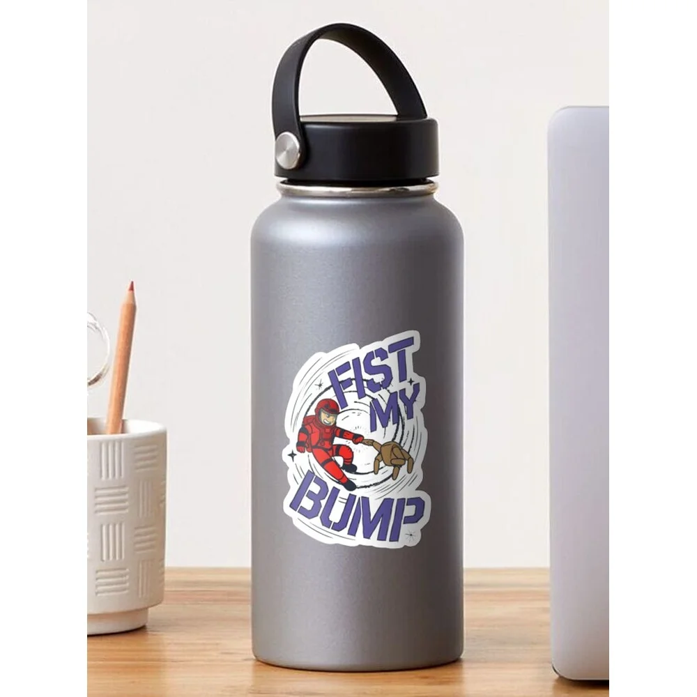 Fist My Bump   Sticker for Laptop Decor Bedroom Car Cute Cartoon Art Fashionable Public Suitcase