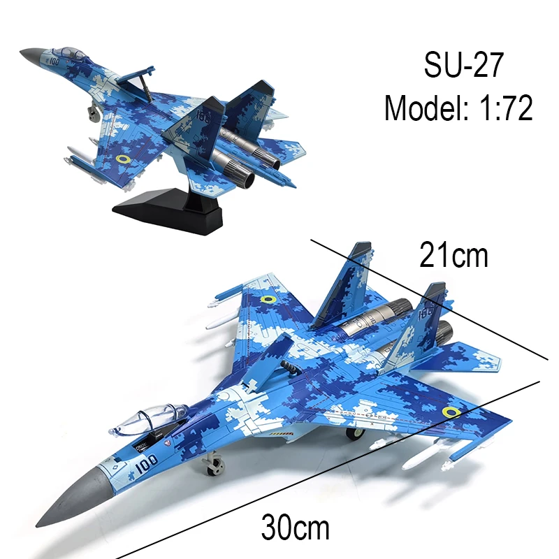 SU-27 SU-25 SU57S Fighter 1/72 Plastic Assembly Military Plane Model Home Collection Decoration Creative Gift (Including Base)