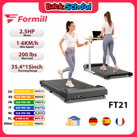 Formill FT21 Flat Walking Treadmill, 2.5HP Motor, 1-6km/h Speed, Anti-Slip Shock Absorption, Mini Treadmill for Home Office