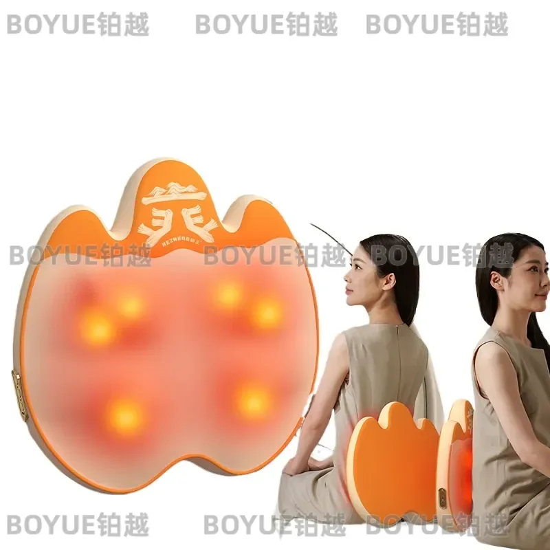 Waist Tapping Massage Pillow Back Kneading Hot Compress Massager Gift for Mom Teacher Business Customization