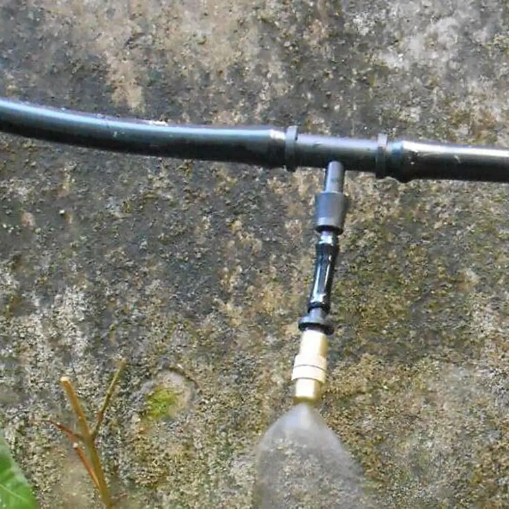 10Pcs Brass Plastic Brass Spray Nozzle Atomizing Nozzle Outdoor Cooling Garden Micro Sprinkler Adjustable Spray Water Saving