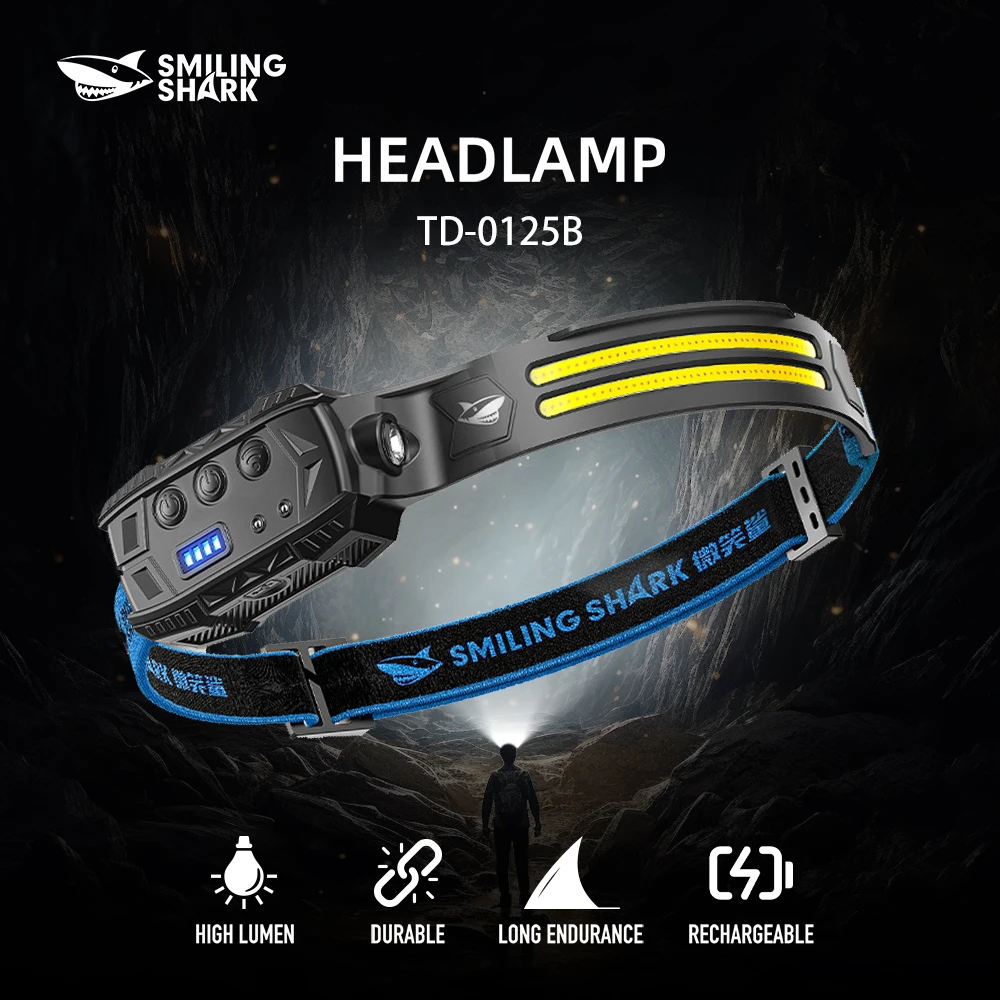 

1 шт. Smilingshark TD-0125B-WH фара, светодиодный налобный фонарь и супер яркий налобный фонарь, сверхлегкий налобный фонарь для кемпинга, рыбы