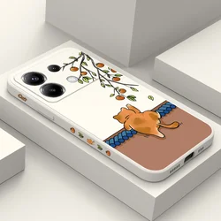 Little Orange Cat Phone Case For Xiaomi Poco F8 F7 X7 X6 F6 M6 M5 M5S F5 X5 F4 X4 M4 F3 M3 X3 Pro 4G 5G GT Silicone Cover