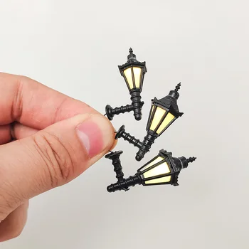 3 stücke 3V Led Miniatur ABS Wand Lampe Modell Licht Für HO OO N Skala modelle Architektur Gebäude DIY Szene Layout für Diorama