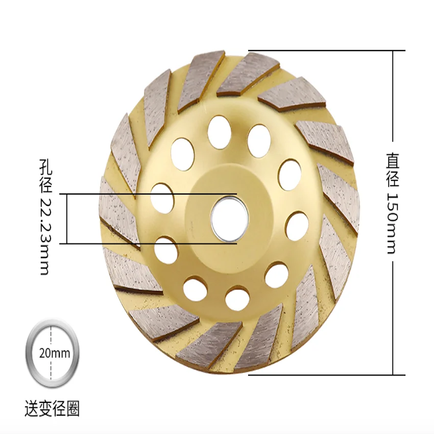 Cost Sale of Hot Pressed Sintering 150mm*22mm*4.5mm Grinding Wheel for Surface Grinding Stone Marble/Granite/Concrete