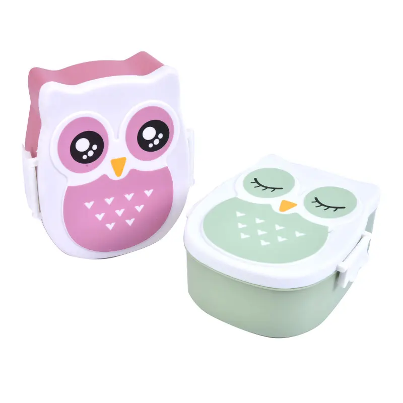 Cute Cartoon Owl Lunch Box Food Container Storage Box Portable Kids Student Lunch Box Bento Box Container With Compartments Case