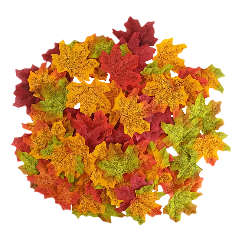 

Artificial Maple Leaves Halloween Thanksgiving Fall Harvest Simulation Maple Leaf Autumn Home Decoration Photo Prop DIY Craft